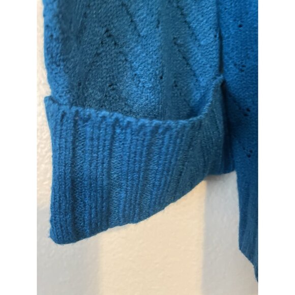 Soho New York Women Scooped Neck Pullover Fisherman Sweater Pockets Size L. - Picture 4 of 9